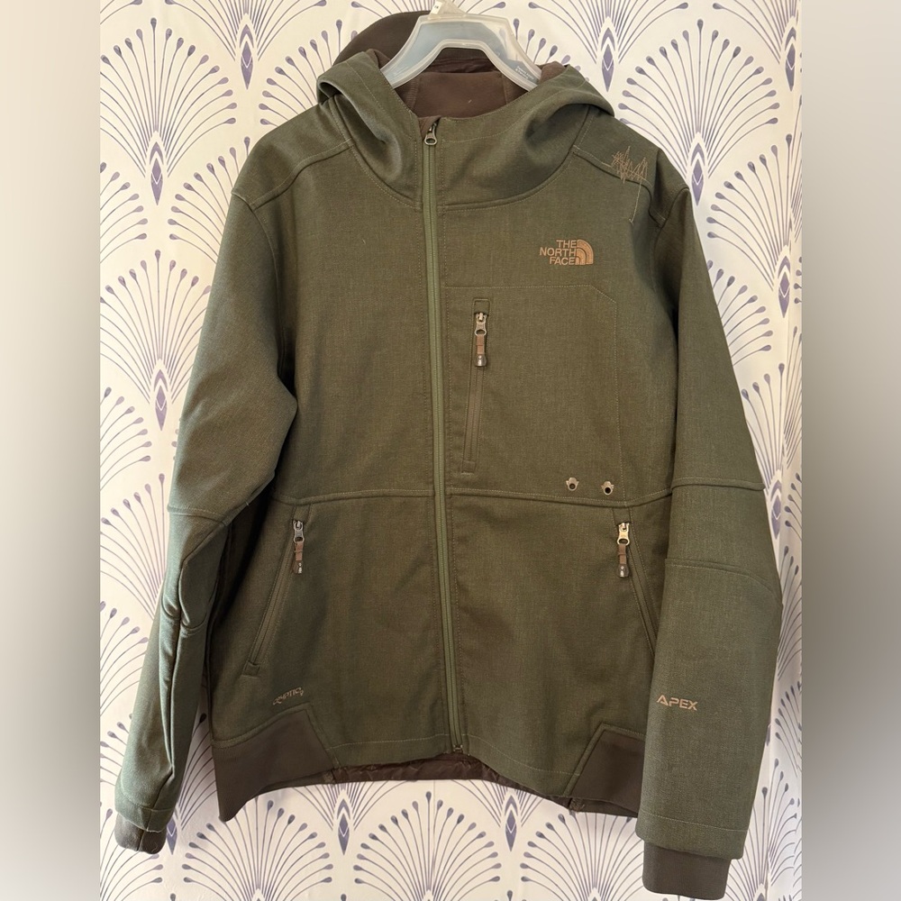 The North Face Cryptic Olive Hooded Jacket Mens size large